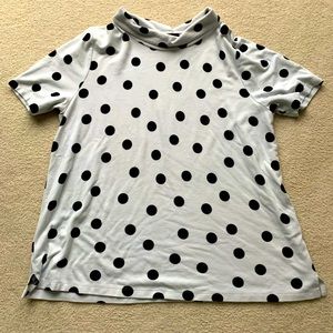 Ann Taylor Factory polka dot mock neck swing top